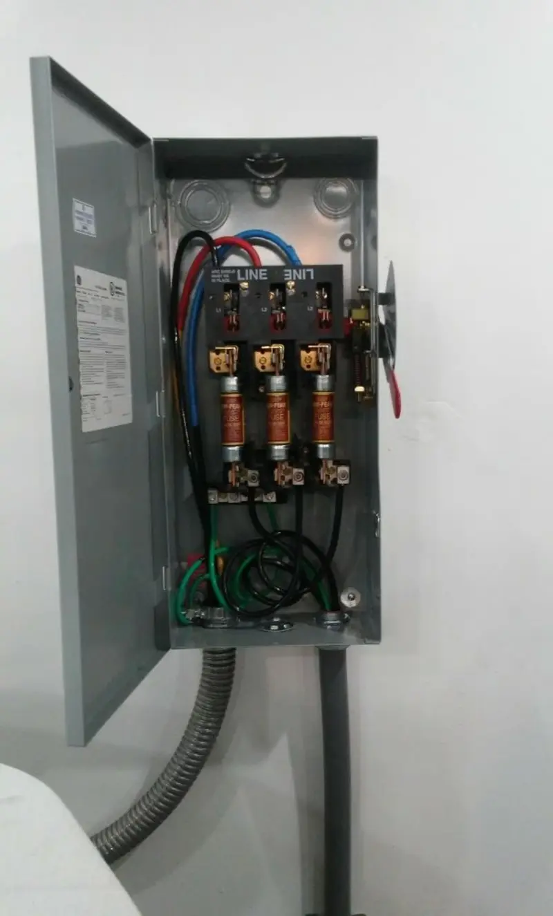 Three-phase disconnect switch installed for Electrical Wiring & Rewiring in Caledonia